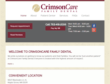 Tablet Screenshot of crimsoncaredental.com